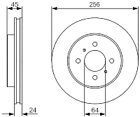 Тормозной диск Bosch 0986479R18 - 