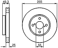 Тормозной диск Bosch 0986479085 - 