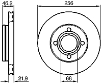 Тормозной диск Bosch 0986478018 - 