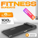 Электрическая беговая дорожка Sundays Fitness Simple Line GB-TR380 (черный) -