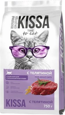 

Сухой корм для кошек, для cтерилизованных кошек с телятиной