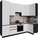 Кухонный гарнитур ВерсоМебель Эко Премиум 1.2x2.7 правая (белый фасадный/ст. дуб вотан) - 