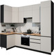 Кухонный гарнитур ВерсоМебель Эко Премиум 1.2x2.7 левая (кашемир/ст. дуб вотан) -