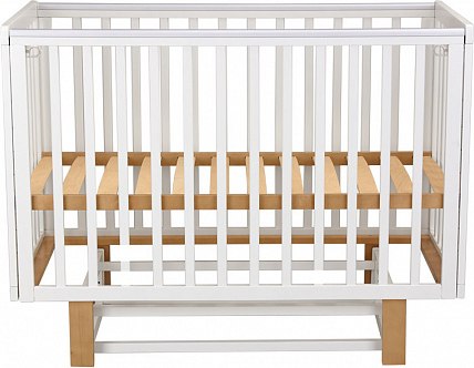 Детская кроватка Polini Kids Simple 341 с маятником / 0003167-26 (белый/дуб кафт золотистый)