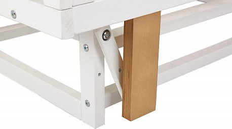 Детская кроватка Polini Kids Simple 341 с маятником / 0003167-26 (белый/дуб кафт золотистый)