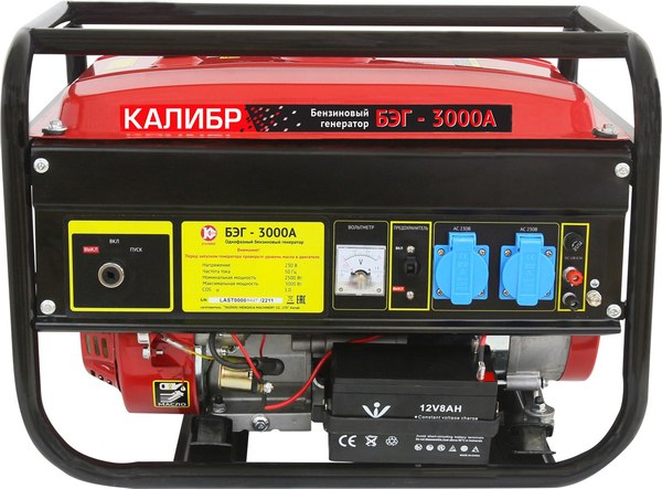 Бензиновый генератор Калибр БЭГ-3000А (30127)