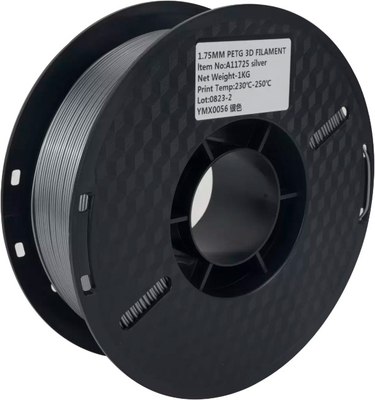 Пластик для 3D-печати Kingroon Petg 1.75мм / HC100 (1кг, серебристый) - 