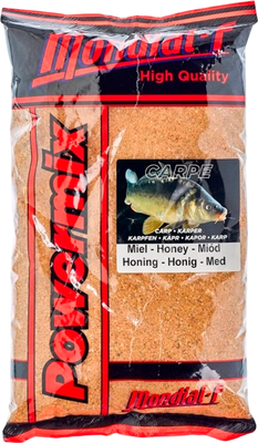 Прикормка рыболовная Mondial-F Powermix Carp Honey / SE-48623 (1кг) - 