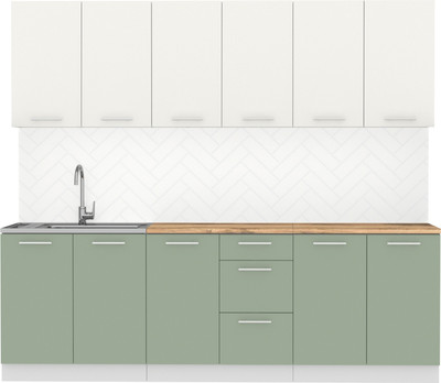 

Кухонный гарнитур, Оля СН-114 без стекла МДФ 2.4м