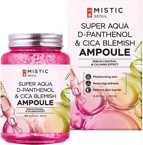 Сыворотка для лица Mistic Super Aqua D-Pantenol & Cica Blemish (250мл)