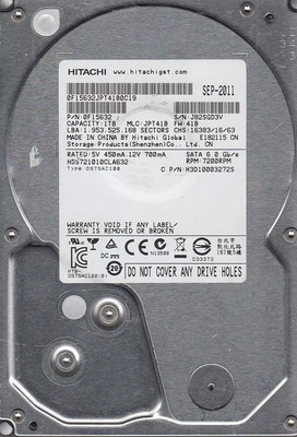 

Жесткий диск, Deskstar 7K1000.C 1Тб (HDS721010CLA632)