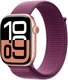 Умные часы Apple Watch Series 10 GPS 46mm / MWWV3 (розовое золото/сливовый плетеный ремешок) - 