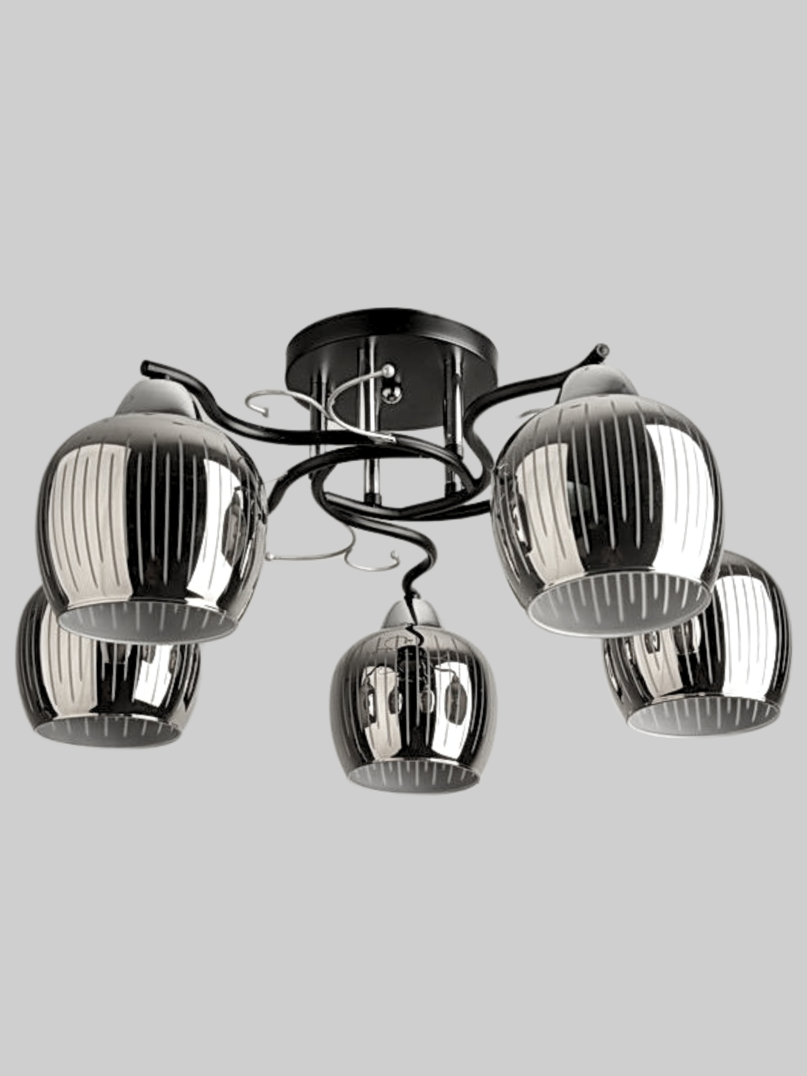 Люстра Aitin-Pro НПБ 02-5x60-101 / 8333/5B (черный/хром)