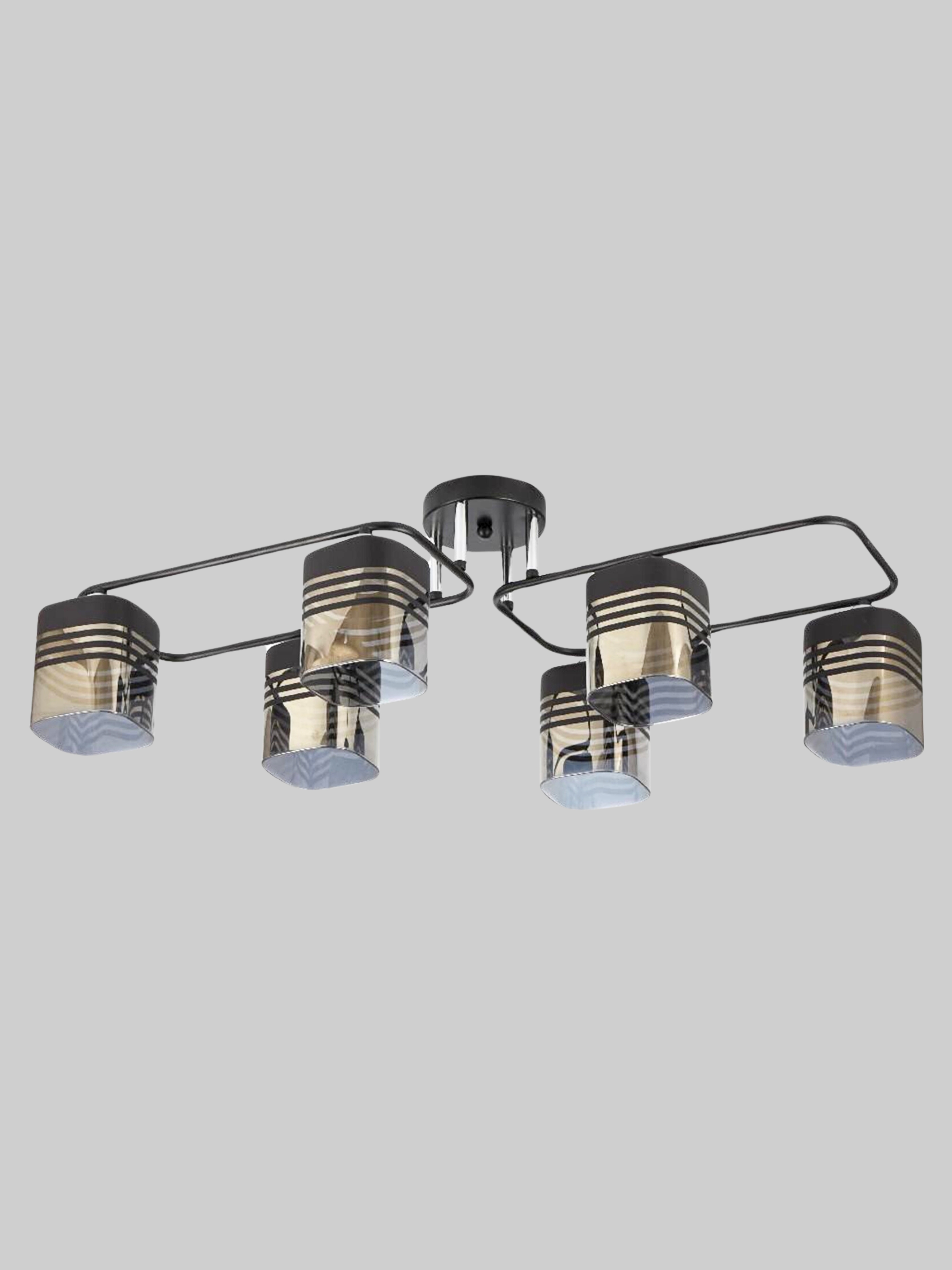 Люстра Aitin-Pro НПБ 02-6x60-101 / 70205/6 (черный/хром)