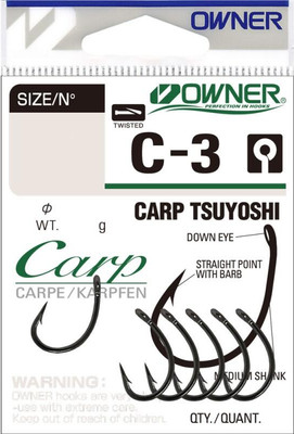 Набор крючков рыболовных Owner Carp Tsuyosi BC №6 / 50923-06 (7шт) -