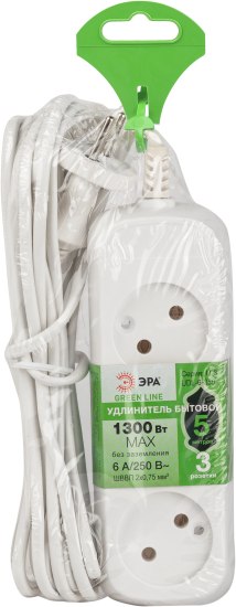 Удлинитель ЭРА Greenline UDL-6-350 / Б0065070