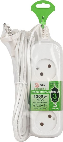 Удлинитель ЭРА Greenline UDL-6-330 / Б0065041