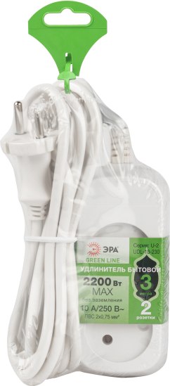 Удлинитель ЭРА Greenline UDL-10-230 / Б0065067