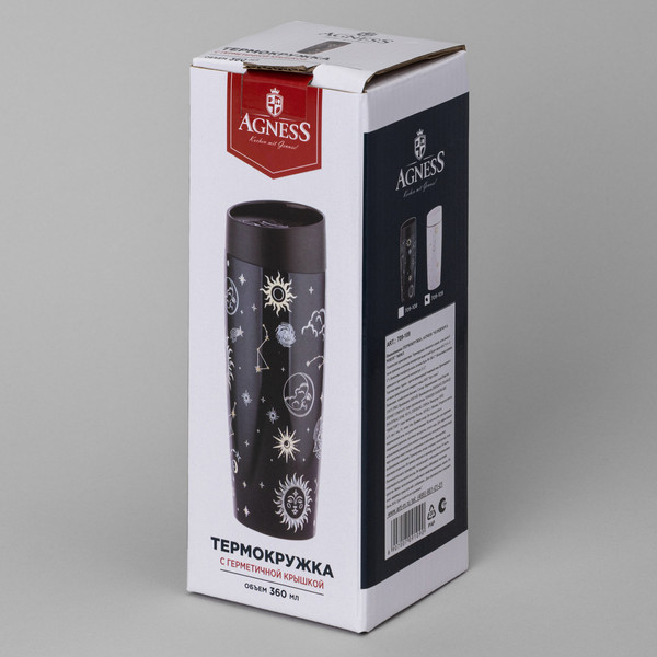 Термокружка Agness Supernova 709-108 (черный)