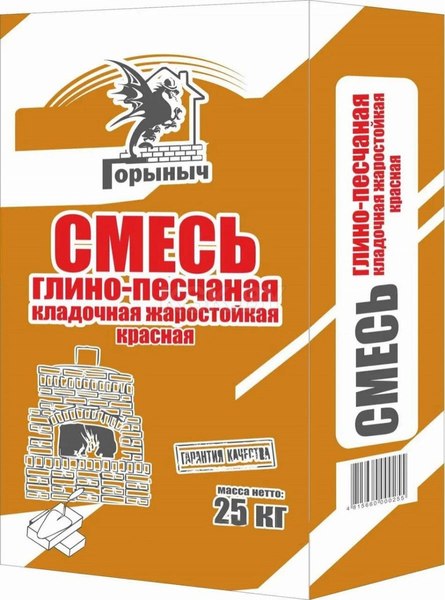 Кладочная смесь Горыныч Смесь жарост глино-песчаная (25кг, красный)