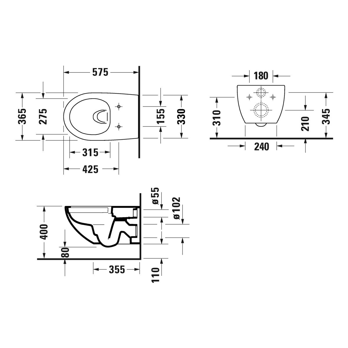 Унитаз подвесной Duravit Architec Rimless / 45726900A1