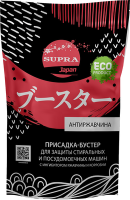Чистящее средство для стиральной машины Supra Присадка-бустер Антиржавчина для защиты СМ и ПММ (25x10г) - 