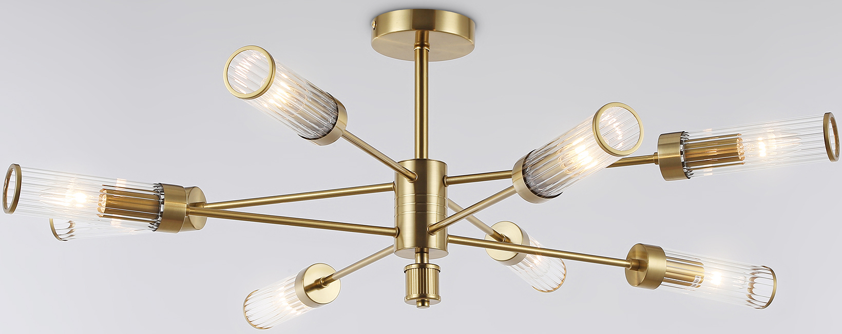Люстра Ambrella LH55162/8 BS/CL (латунь/прозрачный)