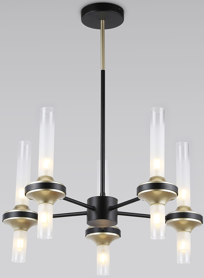 Люстра Ambrella LH55351/10 BK/CGD/CL (черный/золото/прозрачный)