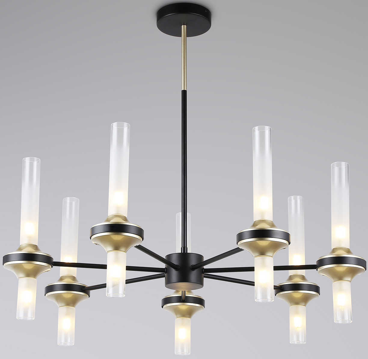 Люстра Ambrella LH55353/14 BK/CGD/CL (черный/золото/прозрачный)