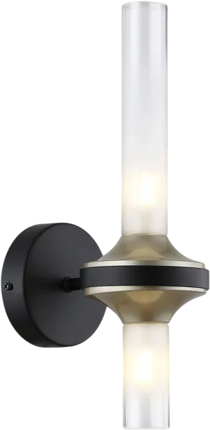 Бра Ambrella LH55355/2 BK/CGD/CL (черный/золото/прозрачный)