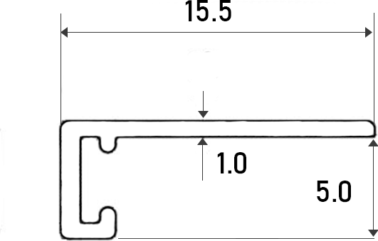 Микроплинтус Profiling Щелевой 2.7м (пружины 7шт, черный матовый)