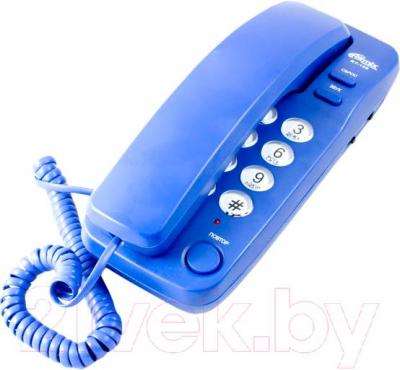 Проводной телефон Ritmix RT-100 (Blue) - общий вид