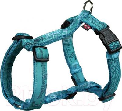 Шлея Trixie Modern Art H-Harness Paris 13830 (ХXS-XS, бирюзовый) - общий вид