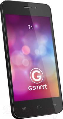 Смартфон Gigabyte GSmart T4 (черный) - вполоборота