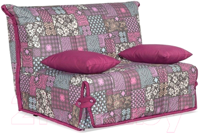 Диван Rivalli Гейша 120 без ящика с ППУ (Patchwork Pink Grey)