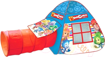 Детская игровая палатка Играем вместе Фиксики с тоннелем / GFA-TONFIX01-R
