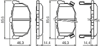 

Тормозные колодки, 0986424418