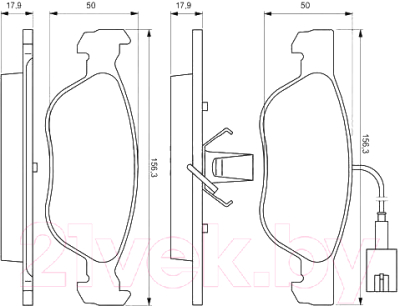 

Тормозные колодки Bosch, 0986424593