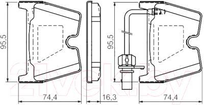 

Тормозные колодки Bosch, 0986494216