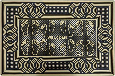 Коврик грязезащитный Akuteks Tekstil Pvc Mat 45x70-STEP-GOLD-PVCMat - 