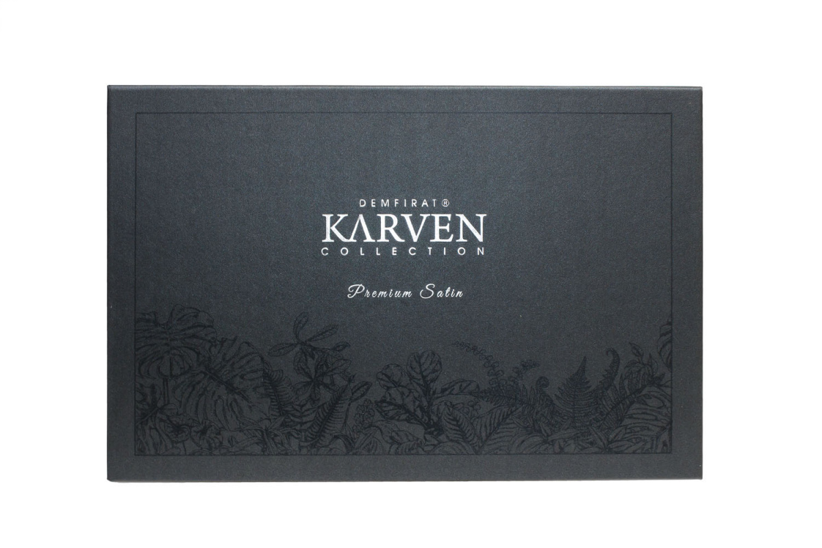 Комплект постельного белья Karven Премиум Сатин Евро / N359 FLORAL Grey