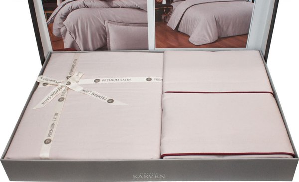 Комплект постельного белья Karven Премиум Сатин Евро / N359 LUCCA Violet