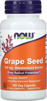 Комплексная пищевая добавка NOW Grape Seed Extract 100мг (100капсул) - 