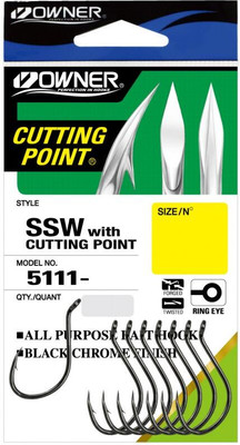 Набор крючков рыболовных Owner Cut SSW BC №1 / 5111-101 (9шт) -