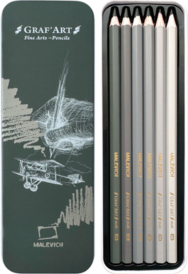 Набор простых карандашей Малевичъ GrafArt / 197303 (6шт) -