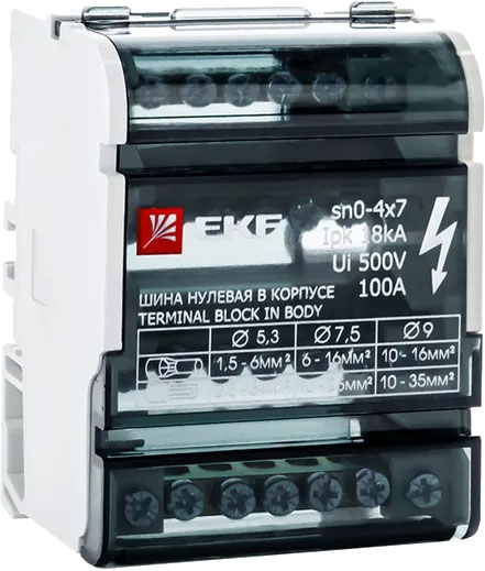Шина нулевая EKF PROxima sn0-4x7