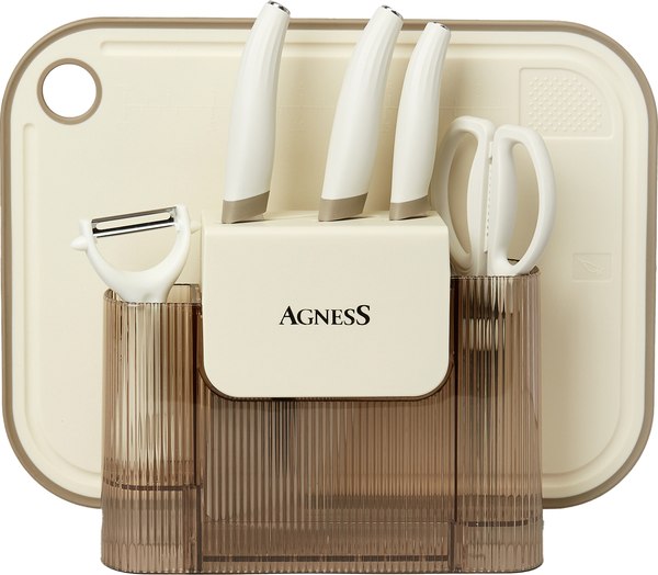 Набор кухонных приборов Agness 671-029 (айвори)