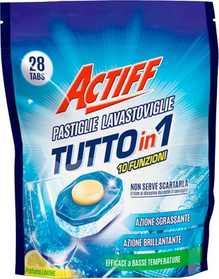 Таблетки для посудомоечных машин Actiff All in One (28шт) - 