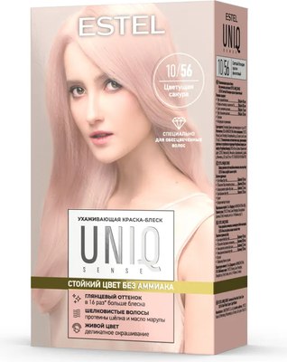Крем-краска для волос Estel Uniq Sense 10/56 (165мл, светлый блондин) - 
