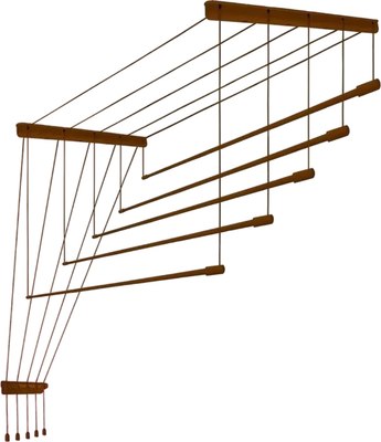 

Сушилка для белья, Потолочная Алюминиевая Bronze Style 5 прутьев 1.5м
